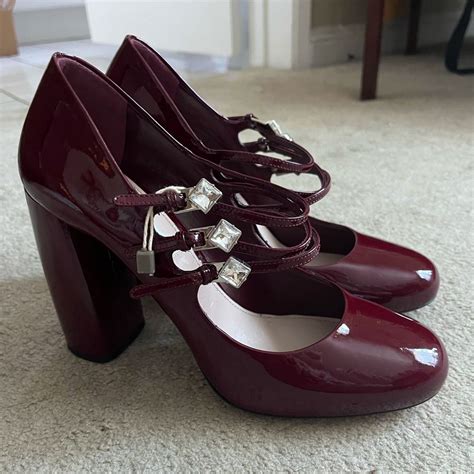 miu miu burgundy pumps|Women's Miu Miu Pumps .